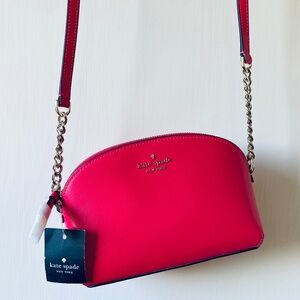HOT PINK Kate Spade New York hilli saffiano Textured Leather Cross Bag Brand NEW